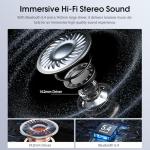 Niderson Wireless Earbuds, Bluetooth 5.4 Headphones with Multifunctional Touch Screen, 48H Hi-Fi Stereo Ear Buds with ENC Noise Cancelling Mic/5 EQ Modes Earbuds, IPX7 Earphones for iOS Android Black