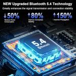 Wireless Earbuds, 2025 Bluetooth 5.4 Headphones Bass Stereo, Ear Buds with 4 Mics ENC Noise Cancelling, Bluetooth Earbuds 48H Playtime LED Display Charging Case, IP7 Waterproof in Ear Earphones white