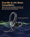 Wireless Earbuds, Bluetooth 5.4 Headphones Sport, Over Ear Buds With ENC Noise Cancelling Mic, 48H, Wireless Earphone With Earhooks, Stereo Deep Bass, IP7 Waterproof ear bud for Workout Running, Black