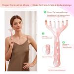Gua Sha Facial Tools,Scalp Massage Comb with Handle, Head Massager,Scalp Comb,Guasha Tool for Face, Eye & Body Lymphatic Drainage, Nose Sculpting&Jaw Lifting ,Self Gifts for Women Men,Prop 65 Tested