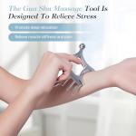 Gua Sha Tool with Handle,5in1 Scalp Massage Tool for Head&face&Body,Protable Scalp Massage Comb Guasha Tool for Deep Relaxation and Relieving Fatigue & Pain,Scalp Massager Trigger Point Tool for SPA