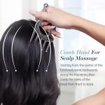 Gua Sha Tool with Handle,5in1 Scalp Massage Tool for Head&face&Body,Protable Scalp Massage Comb Guasha Tool for Deep Relaxation and Relieving Fatigue & Pain,Scalp Massager Trigger Point Tool for SPA