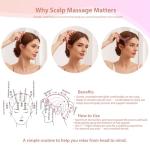 Gua Sha Facial Tools,Scalp Massage Comb with Handle, Head Massager,Scalp Comb,Guasha Tool for Face, Eye & Body Lymphatic Drainage, Nose Sculpting&Jaw Lifting ,Self Gifts for Women Men,Prop 65 Tested