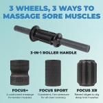 Chirp 3-in-1 Muscle Roller - Customizable Recovery Massager for Targeted Deep Tissue Massage, Pressure Point Relief for Back and Legs, Durable Foam Roller Supports up to 500 lbs, 4 x 4 x 24 inches