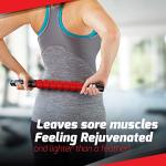 Physix Gear Muscle Roller Stick - Deep Tissue Massage for Legs, Athletes, Physical Therapy, and Recovery - Red