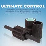 Chirp 3-in-1 Muscle Roller - Customizable Recovery Massager for Targeted Deep Tissue Massage, Pressure Point Relief for Back and Legs, Durable Foam Roller Supports up to 500 lbs, 4 x 4 x 24 inches