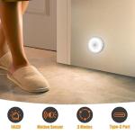 Electight Motion Sensor Light Indoor [Upgraded 14 LEDs], 3 Pack Rechargeable Night Light, Wide Detection Range, 3 Light Modes, Bedroom Closet Lights, Anywhere Stair Light, Hallway Light - Cold White