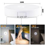 Electight Motion Sensor Light Indoor [Upgraded 14 LEDs], 3 Pack Rechargeable Night Light, Wide Detection Range, 3 Light Modes, Bedroom Closet Lights, Anywhere Stair Light, Hallway Light - Cold White