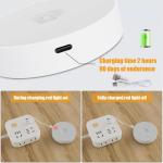 Electight Motion Sensor Light Indoor [Upgraded 14 LEDs], 3 Pack Rechargeable Night Light, Wide Detection Range, 3 Light Modes, Bedroom Closet Lights, Anywhere Stair Light, Hallway Light - Cold White