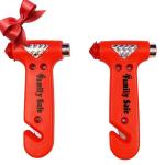 Family Safe 2 Pack Car Safety Hammer, Seatbelt Cutter Window Breaker, Auto Emergency Escape Hammer with Window Glass Breaker and Seat Belt Cutter