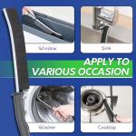 BOOMJOY Grout Brush with Long Handle, Grout Cleaner Brush for Tile Floors, Stiff Bristles for Crevice, Tile Line, Shower, Kitchen, Bathroom