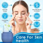 1Pcs Ice Roller for Face, Ice Face Roller, Reusable Silicone Ice Mold for Face, Facial Beauty Ice Roller Skin Care Tools for Shrink Pores Anti Wrinkle Reduce Puffiness (Blue)