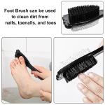 Beomeen Foot Brush and Pumice Stone for Shower with Handle, 3 Pcs Shower Foot Scrubber Callus Remover 2 in 1 Pedicure Brush with Dense Bristles for Deep Cleansing & Exfoliation, Dry Dead Skin Removal