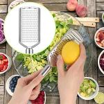 Handheld Cheese Grater, Cheese Zester Stainless Steel, Lemon Zesters, Kitchen Vegetable Peeler, Food Zesters Grater Slicer for Ginger Garlic Chocolate Fruits, Zester Graters with Handle