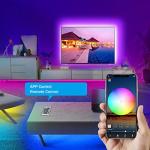 dephen USB COB RGB LED Strip, 4.9ft High Density Plug in Tape Light, 5v Cuttable TV Backlight for Car, Cabinet, Computer, Bar, DIY Lighting