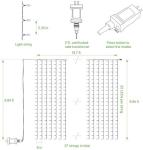 Lighting EVER 594 LED Curtain Lights Cool White, Hanging Fairy String Lights for Bedroom Wall, Indoor Outdoor Backdrop Lights for Wedding, Party, Patio Gazebo (20x10ft, 27 Strings, 9" Apart)