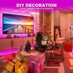 dephen USB COB RGB LED Strip, 4.9ft High Density Plug in Tape Light, 5v Cuttable TV Backlight for Car, Cabinet, Computer, Bar, DIY Lighting