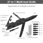 Titorld Multitool Pocket Knife Folding Knife for Men 21 in 1, Christmas Stocking Stuffers, Anniversary Birthday Gifts for Men Dad Him Husband, Cool Outdoor Camping Hiking Fishing Tools Gift Ideas