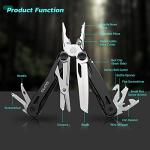 SIUPRO Multitool Pocket Knife for Men Women, Christmas Stocking Stuffers Gifts, Tactical Multi-Tool Pliers, Scissors with Clip, Nylon Sheath, Multipurpose Camping Survival set