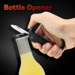 KINGSUSLAY Multitool Carabiner with Pocket Knife, Stocking Stuffers Gifts for Men,Bottle Opener,Nail file,Small Scissors,EDC Carabiners Keychain,Survival Gear for Camping Hiking（Black)