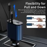 69W Fast Charging USB C Car Charger, 4-in-1 Retractable Phone Charger for iPhone 17, Travel Essentials, Gifts for Women Men, Car Accessories for Women Men, for iPhone 17 16 15 14 13, Galaxy, Pixel