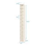 MAX Houser 10-Shelf Hanging Shoe Shelf Organizer, Hanging Shoe Storage for Closet (Beige)