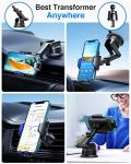 VANMASS [True Military-Grade] Car Phone Holder [Best Suction & Clip] Cell Phone Mount for Dashboard Windshield Vent Truck Cradle Dash Stand for iPhone 15 Pro Max 14 13 12 Android, Blue