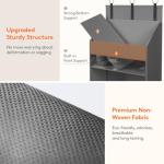 Lifewit 1 Pack Over the Door Organizer, 5 Shelf Clear Window Hanging Storage with 4 Mesh Side Pockets, Anti Tilt 40 lbs Load Behind Door for Pantry, Nursery, Bathroom, Bedroom, Kitchen, Dorm, Grey