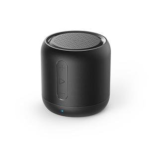 Soundcore Anker Mini, Super-Portable Bluetooth Speaker with FM Radio, 15-Hour Playtime, 66 ft Bluetooth Range, Enhanced Bass, Noise-Cancelling Microphone for Leisure and Work Use