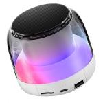 Portable Speaker Bluetooth with Loud Stereo Sound, Mini Wireless Speaker with 7 RGB Lights, TF-Card USB, TWS Pairing, 4H Playtime, IP7 Waterproof Speakers for Travel Party Home Outdoor Gift, White