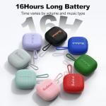 Bobtot Portable Bluetooth Speakers Wireless, IPX7 Waterproof Mini Speaker with 16 Hours Playtime, Loud Stereo Sound, TWS, Built-in Microphone, Small Size for Travel Sport, Black