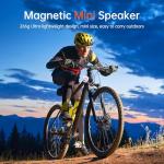 Portable Speaker Bluetooth with Loud Stereo Sound, Mini Wireless Speaker with 7 RGB Lights, TF-Card USB, TWS Pairing, 4H Playtime, IP7 Waterproof Speakers for Travel Party Home Outdoor Gift, White