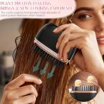 Mini Straightener,Rechargeable Portable Hair Straightener Brush,Fast Heating Hot Comb,3-Speed Temperature Control,Anti Scald Shell,Lightweight and Portable for Home Travel (Pink)