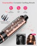 5 in 1 Curling Iron, Hair Curling Wand Set Thermal Brush 4 Interchangeable Ceramic Curling Wands (0.35"-1.25”) Fast Heat Up Dual Voltage Christmas Birthday Hair Tool Gifts for Women Travel