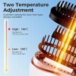 Mini Straightener,Portable Fast Heating Hair Straightener Comb with Mirror,Wireless 2-in-1 Hairs Dressing Combs for Home Travel Gift,Straight Hair Comb with 3 Adjustable Temperatures (Pink)