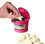 Kitchen Innovations Garlic Perfection Press, Crusher, Mincer, and Storage Container - Easy to Clean - Stainless Steel Blades - Red