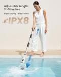 Antime Electric Spin Scrubber with LED Light, IPX8 Waterproof Cleaning Brush with LCD Display, 5 Replaceable Brush Heads, Shower Scrubber with 25kg Torque, 90min Runtime for Bathroom, Kitchen, Tile