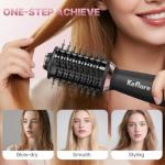 Keflare Mini Dual Voltage Hair Dryer Brush, 2-in-1 Hot Air Brush for Travel, One Step Blow Dryer & Styler for Drying, Smoothing and Volumizing Hair