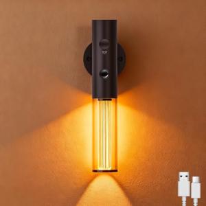 Koopala Motion Sensor LED Night Lights, Rechargeable Battery Operated Indoor Smart Motion Detector Nightlights with 3 Modes&3 Brightness, Auto Body Sensor Wall Lamps for Closet Stairway Cabinet