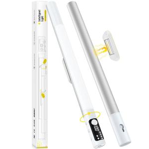 Flohsen Under Cabinet Lighting, Motion Sensor Closet Lights, Wireless USB Rechargeable Led Light Bars, Sensor Night Lights for Drawers, Wardrobe, Stair, Kitchen 1 Packs [Energy Class A]