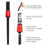 Auto Car Detailing Brush Set Car Interior Cleaning Kit Includes 3 Boar Hair Detail Brush,3 Wire Brush, 3 Air Vent Brush for Cleaning Car Interior Exterior, Dashboard Engines Leather Wheel