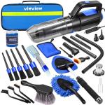 vioview 25PCS Car Cleaning Kit, Car Detailing Kit Interior with High Power Handheld Vacuum Cleaner, Windshield Cleaner, Cleaning Gel, Professional Auto Accessories for Men, Women