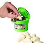 Kitchen Innovations Garlic Perfection Press, Crusher, Mincer, and Storage Container - Easy to Clean - Stainless Steel Blades - Green