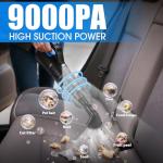 vioview 25PCS Car Cleaning Kit, Car Detailing Kit Interior with High Power Handheld Vacuum Cleaner, Windshield Cleaner, Cleaning Gel, Professional Auto Accessories for Men, Women