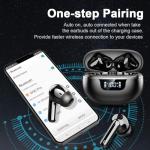 Wireless Earbuds Bluetooth Headphones Noise Cancelling, Bluetooth 5.4 Ear bud with Dynamic Drivers Stereo, 40H Playtime Sports Earphones Wireless Waterproof with LED Power Display for Laptop Pad Phone