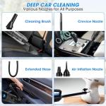 vioview 25PCS Car Cleaning Kit, Car Detailing Kit Interior with High Power Handheld Vacuum Cleaner, Windshield Cleaner, Cleaning Gel, Professional Auto Accessories for Men, Women