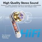 kurdene Wireless Earbuds, Bluetooth 5.3 in Ear Buds Light Weight Headphones with Deep Bass Sound,48 Hours Playtime Headset,Clear Calls Earphones with Mics for Sports Workout White