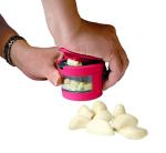 Kitchen Innovations Garlic Perfection Press, Crusher, Mincer, and Storage Container - Easy to Clean - Stainless Steel Blades - Red