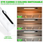 Flohsen Under Cabinet Lighting, Motion Sensor Closet Lights, Wireless USB Rechargeable Led Light Bars, Sensor Night Lights for Drawers, Wardrobe, Stair, Kitchen 1 Packs [Energy Class A]