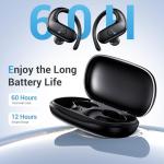 Renmou for Wireless Earbuds,Sport Bluetooth 5.4 Headphones,Over Ear Buds with Deep Bass Sound,60H Playtime Clear Calls Earphones Redesigned Comfort Fit with Earhooks for Running,Meeting,Workout